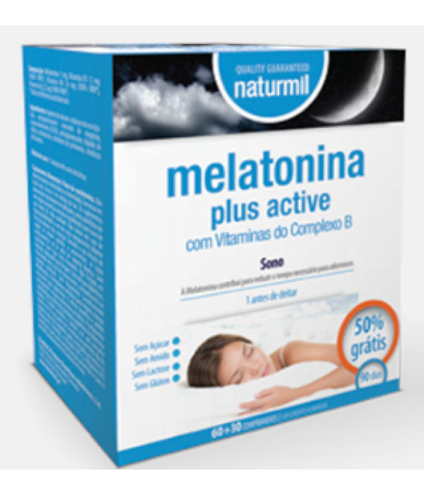 Melatonina Plus Active - 60+30 Comprimidos - Naturmil
